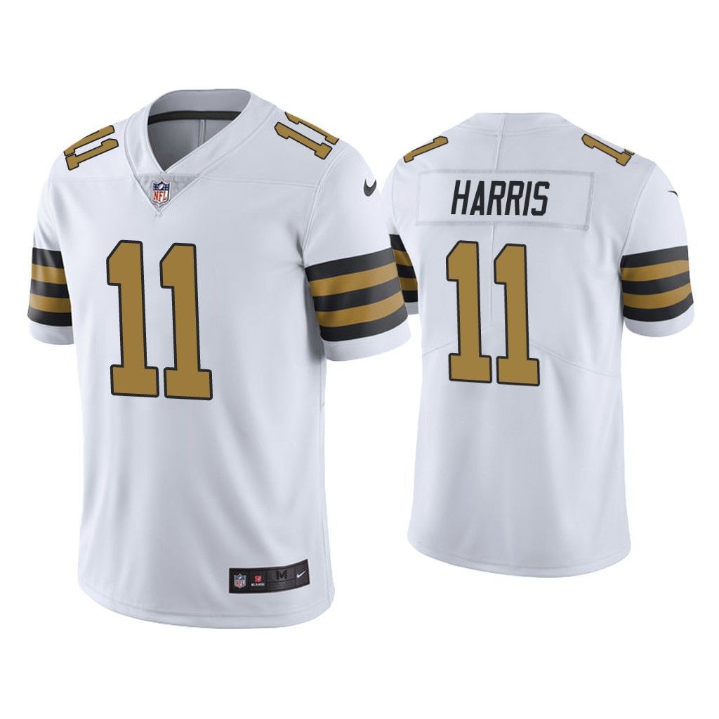 Men New Orleans Saints #11 Deonte Harris Nike White Color Rush Limited NFL Jersey